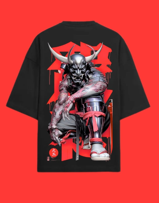 “Crimson Oni” Oversized T-Shirt | WEAR YOUR FASHION