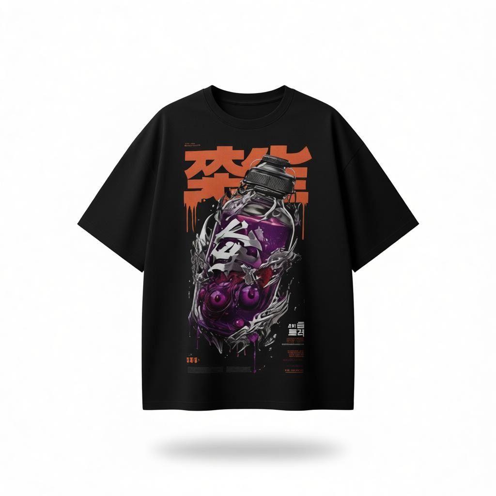 Psycho Potion Oversized Graphic T-Shirt – Purple Vision Edition | WEAR YOUR FASHION