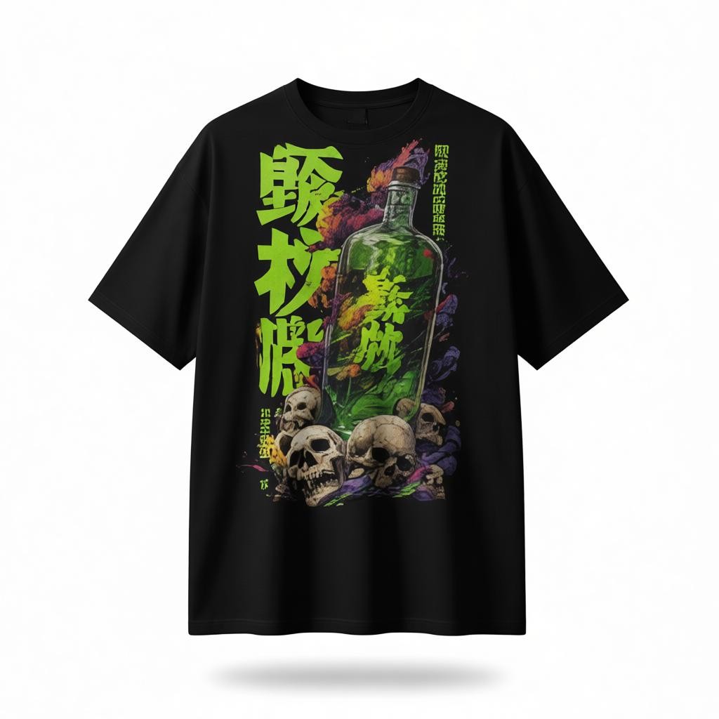 Toxic Brew Oversized T-Shirt – Neon Green Potion | WEAR YOUR FASHION