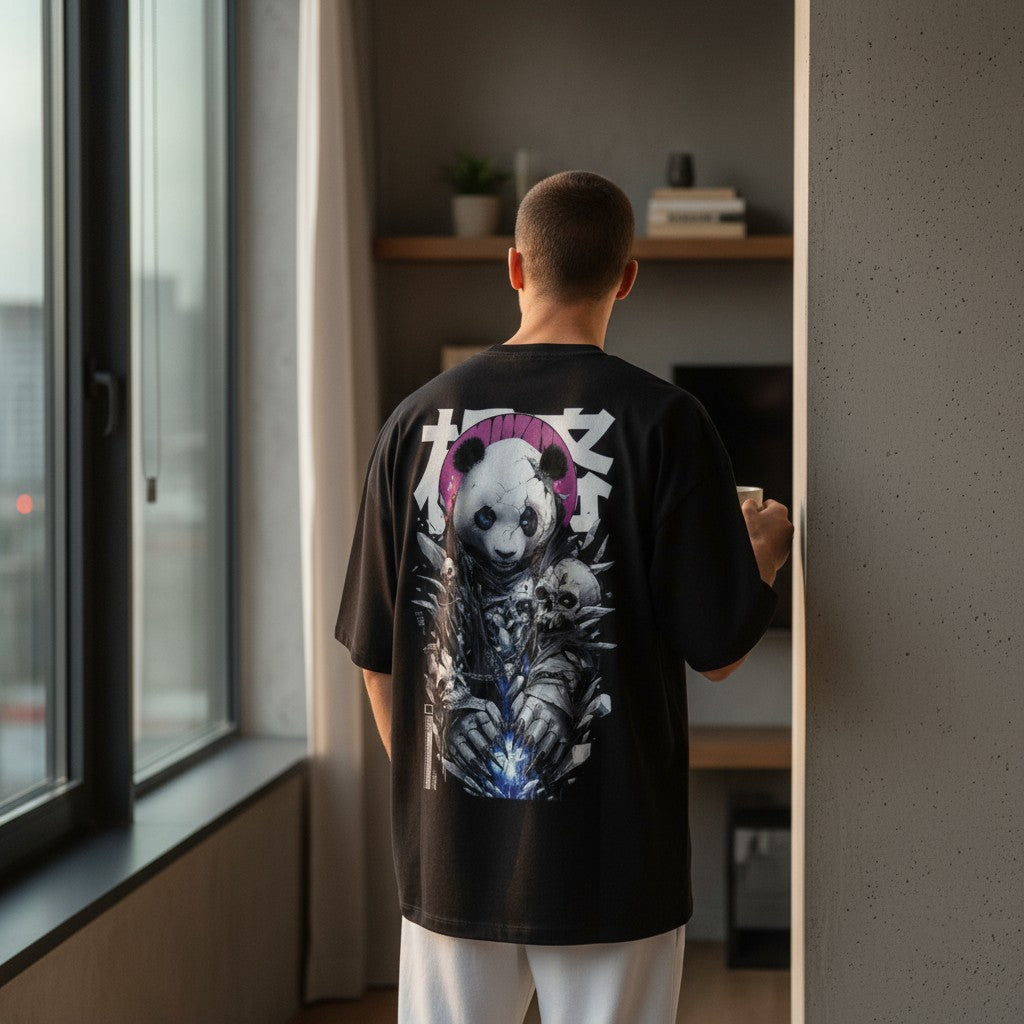 “PANDA REBORN” Oversized T-Shirt | WEAR YOUR FASHION