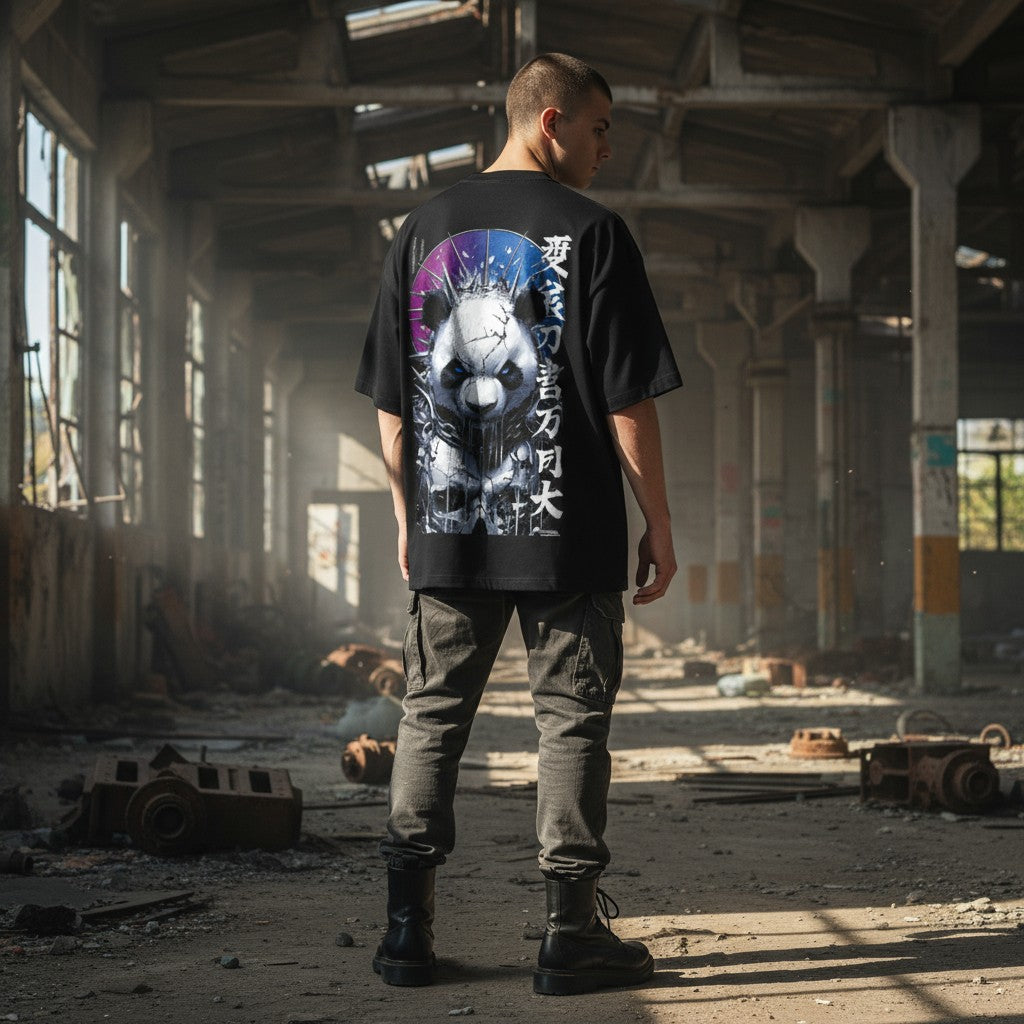 “PANDA REBORN” Oversized T-Shirt | WEAR YOUR FASHION