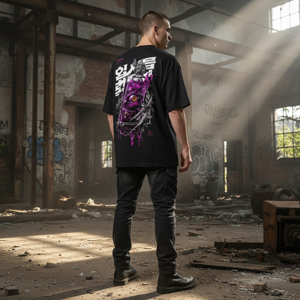Psycho Potion Oversized Graphic T-Shirt – Purple Vision Edition | WEAR YOUR FASHION
