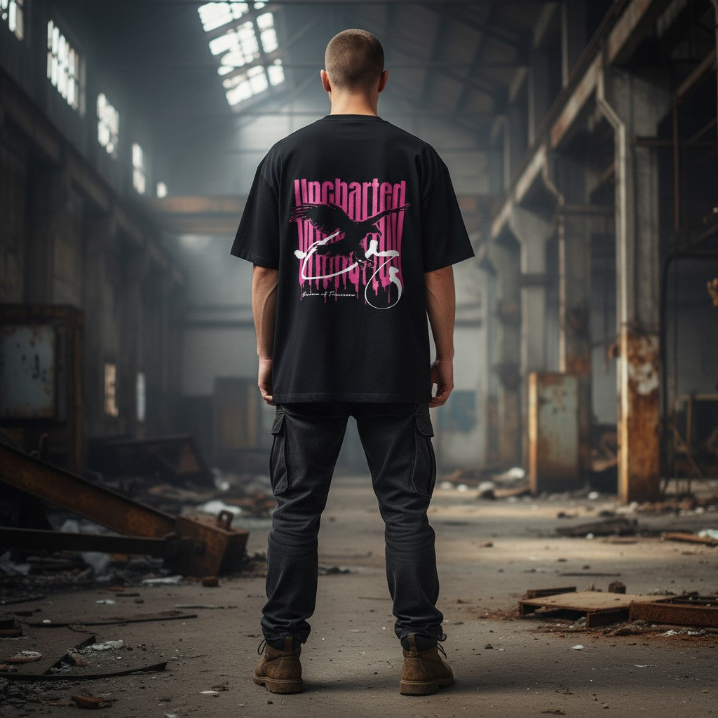 Uncharted Vision Black T-Shirt | WEAR YOUR FASHION