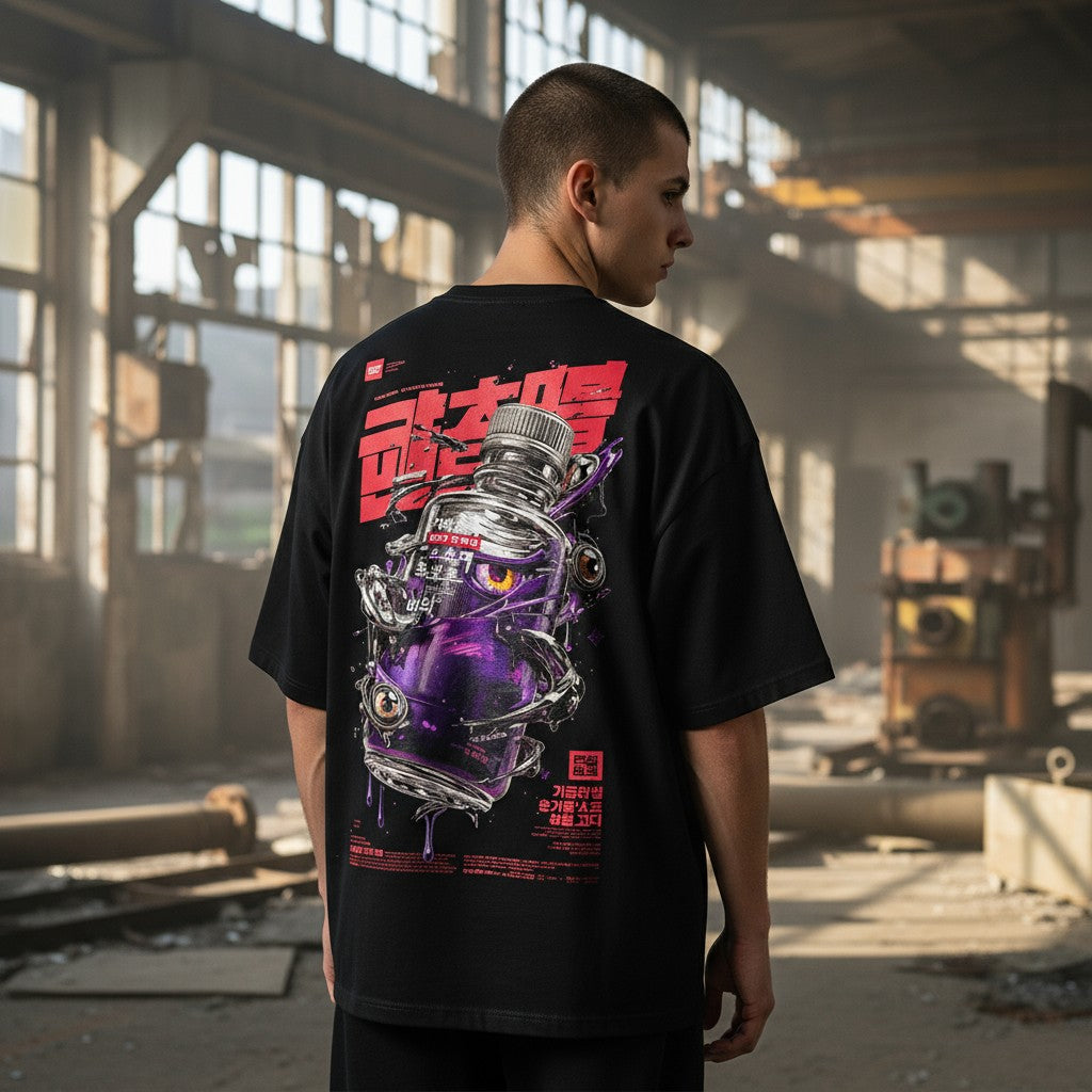 Oversized Graphic Classic T-Shirt – Purple Vision Edition | WEAR YOUR FASHION