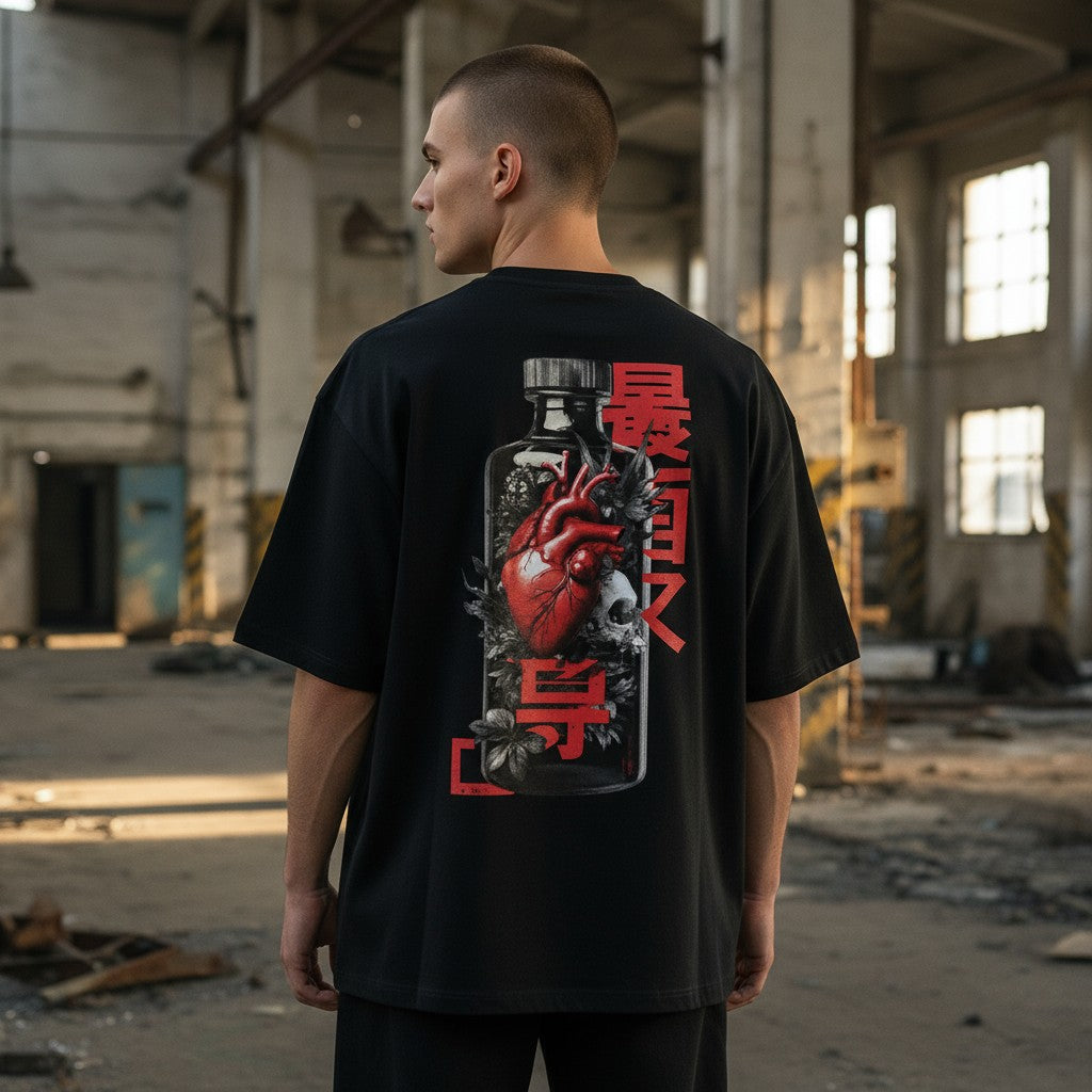 Oversized T-Shirt – Heart in a Bottle Streetwear | WEAR YOUR FASHION