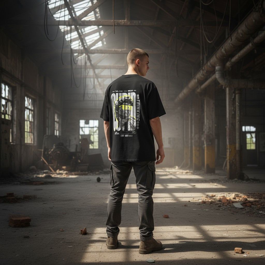 “CUPID IS THINKING” Graphic Streetwear T-Shirt – Black