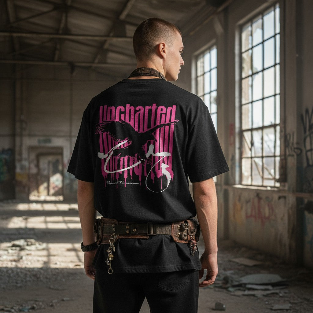 Uncharted Vision Black T-Shirt | WEAR YOUR FASHION