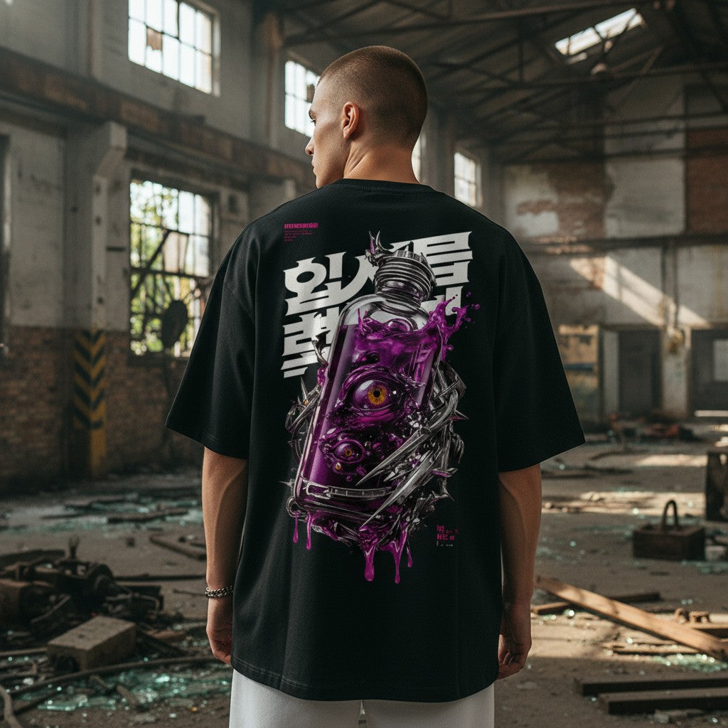 Psycho Potion Oversized Graphic T-Shirt – Purple Vision Edition | WEAR YOUR FASHION