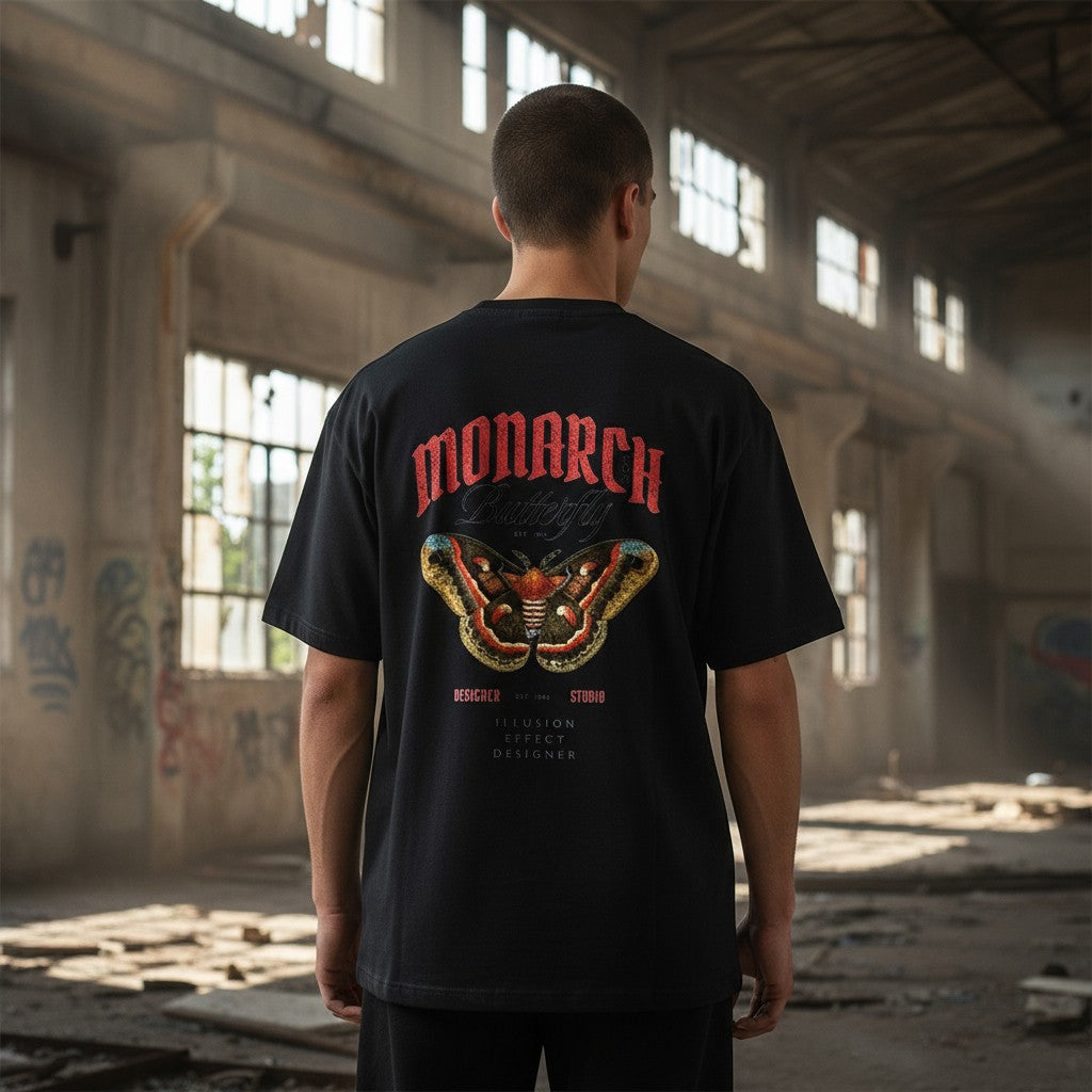 Monarch Butterfly Graphic Oversized T-Shirt | WEAR YOUR FASHION